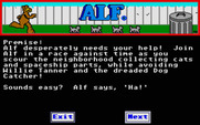 ALF: The First Adventure for Atari ST - Game introduction.