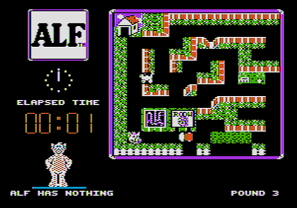ALF: The First Adventure Apple II Screenshot: Game start.