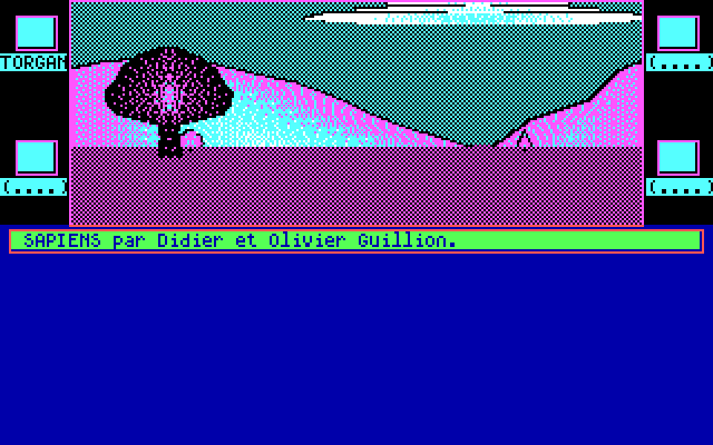 Sapiens IBM PC/Compatibles Screenshot: Title screen.