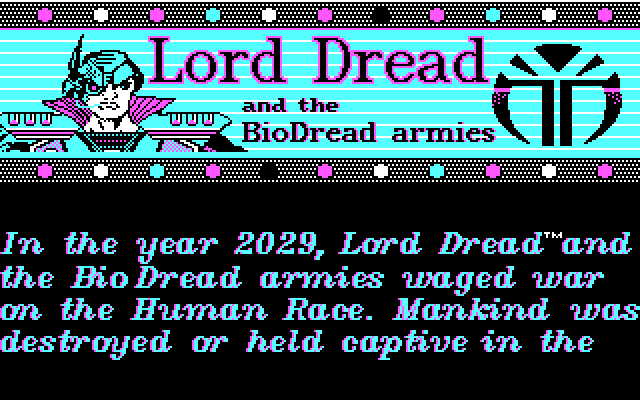 Captain Power and the Soldiers of the Future IBM PC/Compatibles Screenshot: The story so far...