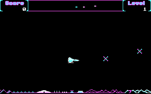 Captain Power and the Soldiers of the Future IBM PC/Compatibles Screenshot: Incoming enemies...