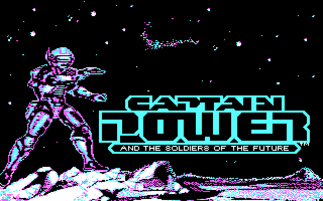 Captain Power and the Soldiers of the Future IBM PC/Compatibles Screenshot: Title screen.