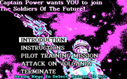 Captain Power and the Soldiers of the Future for IBM PC/Compatibles - The main menu.