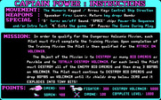 Captain Power and the Soldiers of the Future for IBM PC/Compatibles - Game instructions.