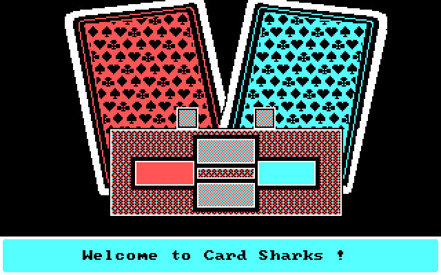 Card Sharks IBM PC/Compatibles Screenshot: Welcome to the game!