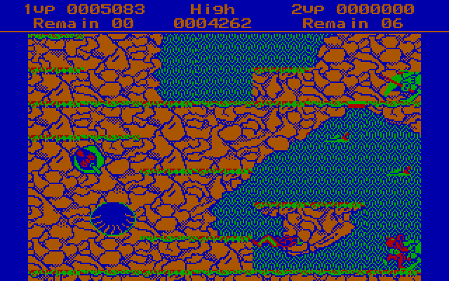 Contra IBM PC/Compatibles Screenshot: I've been hit! This is game over...