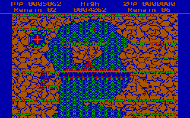 Contra IBM PC/Compatibles Screenshot: This area scrolls vertically as you you jump upwards...