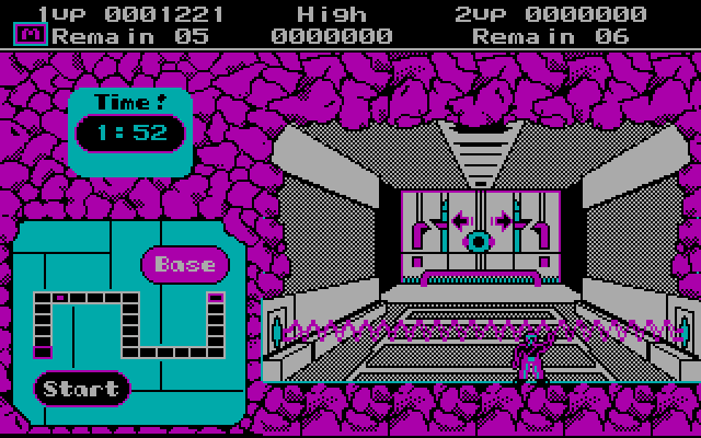 Contra IBM PC/Compatibles Screenshot: Careful not to get zapped by the force field.