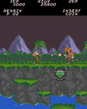 Contra for Arcade - Fighting some of the first opponents that show up...
