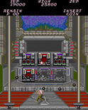 Contra for Arcade - Dodging fire at the end of a level...