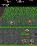 Contra for Arcade - You can jump up or down to the various platforms.