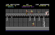 Contra for Commodore 64 - Avoid the electric fields here...if you can!