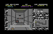 Contra for Commodore 64 - Another corridor sequence, and I've been knocked down!