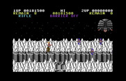 Contra for Commodore 64 - An alien ship supplies more attackers!