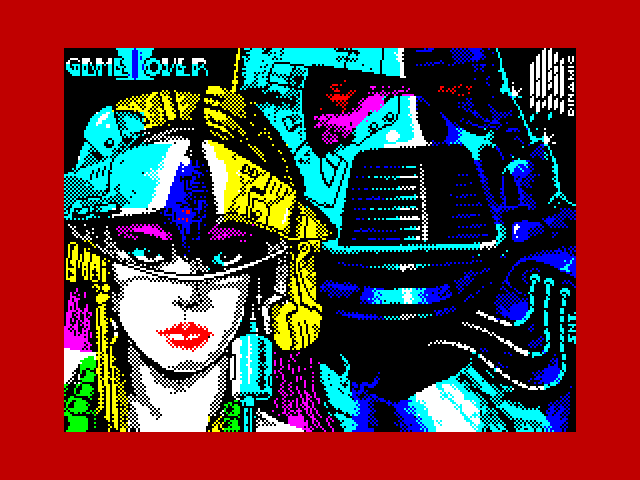 Game Over II ZX Spectrum Screenshot: Loading screen (re-release).
