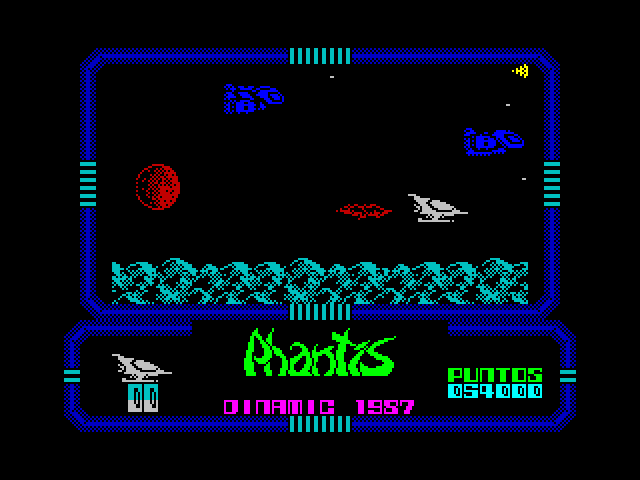 Game Over II ZX Spectrum Screenshot: Obstacles appear from all directions...