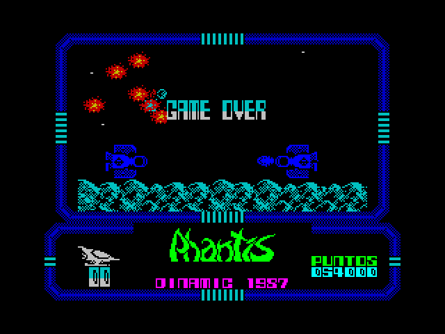 Game Over II ZX Spectrum Screenshot: Game over.