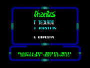 Game Over II for ZX Spectrum - The main menu.