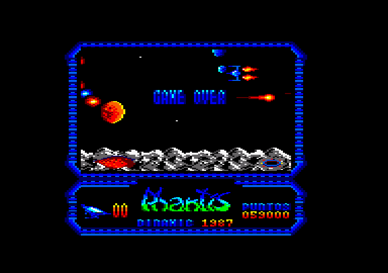 Game Over II Amstrad CPC Screenshot: Game over!