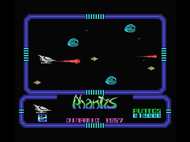 Game Over II MSX Screenshot: Don't crash into asteroids!