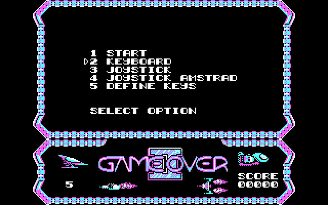 Game Over II IBM PC/Compatibles Screenshot: The main menu.