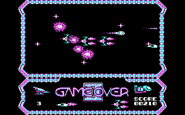Game Over II IBM PC/Compatibles Screenshot: Crash! I've been destroyed...