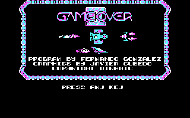 Game Over II IBM PC/Compatibles Screenshot: Game credits.
