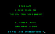Drug Wars for IBM PC/Compatibles - Title screen.