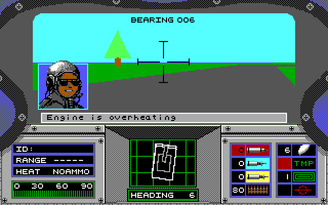 Abrams Battle Tank IBM PC/Compatibles Screenshot: Don't overheat the engines.