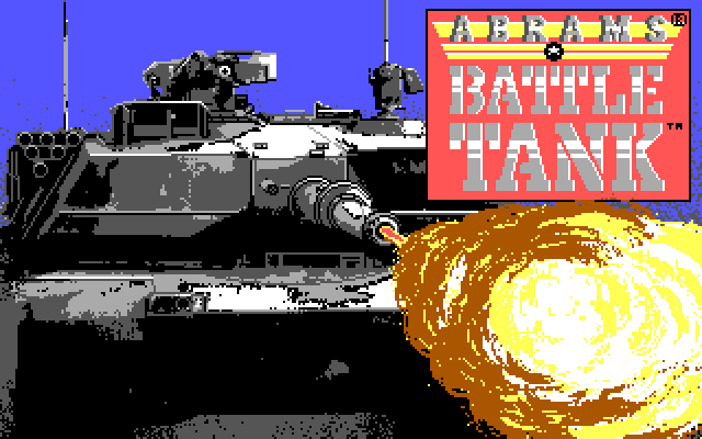 Abrams Battle Tank IBM PC/Compatibles Screenshot: Title screen.