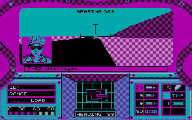 Abrams Battle Tank IBM PC/Compatibles Screenshot: Enemy destroyed!
