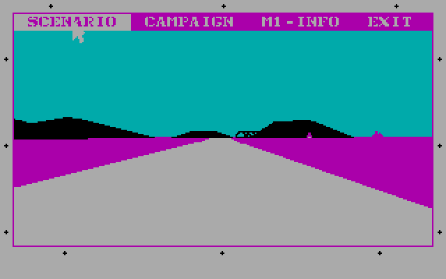 Abrams Battle Tank IBM PC/Compatibles Screenshot: The main menu.