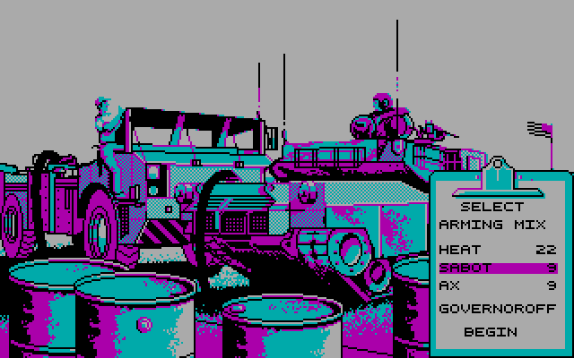 Abrams Battle Tank IBM PC/Compatibles Screenshot: Be sure to equip your tank.
