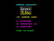 007: Licence to Kill for ZX Spectrum - Main menu.