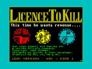 007: Licence to Kill for ZX Spectrum - Loading screen.