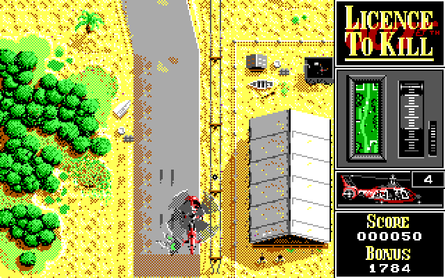 007: Licence to Kill IBM PC/Compatibles Screenshot: Piloting through dangerous territory...