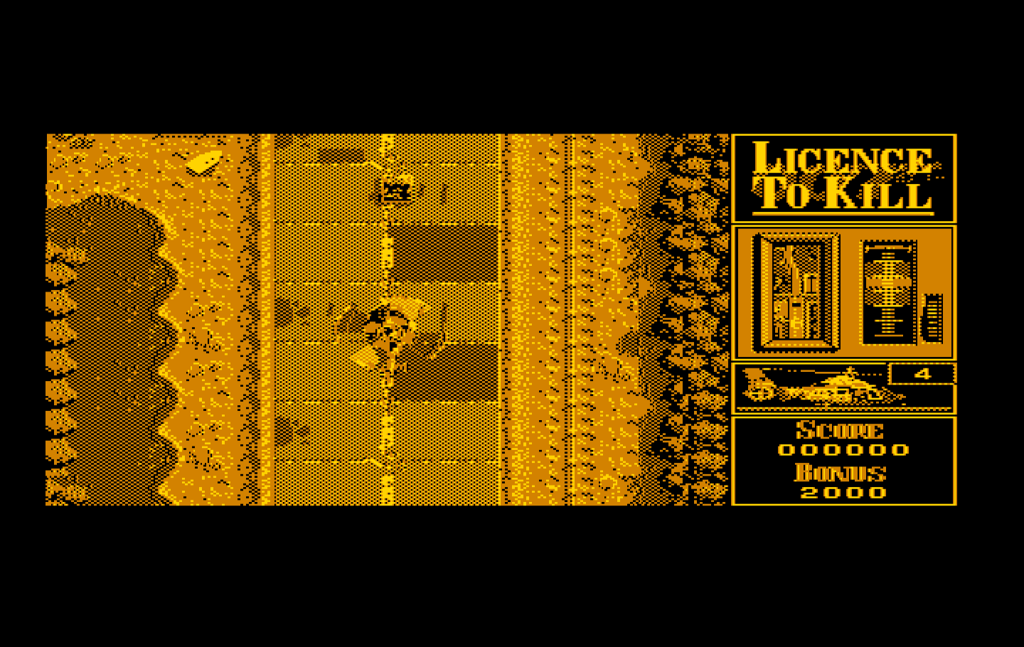 007: Licence to Kill IBM PC/Compatibles Screenshot: Bond enters the scene...