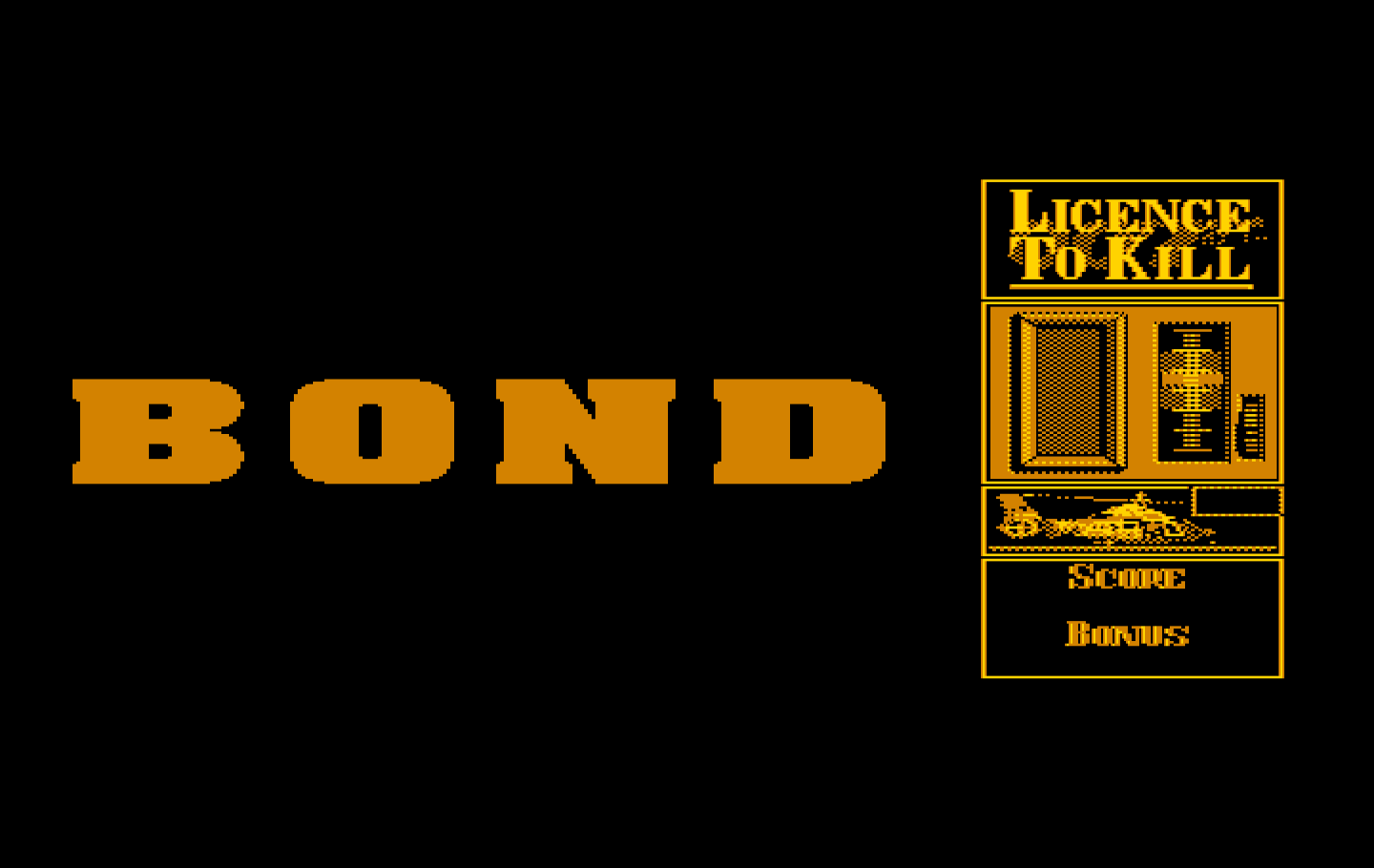 007: Licence to Kill IBM PC/Compatibles Screenshot: Game start.
