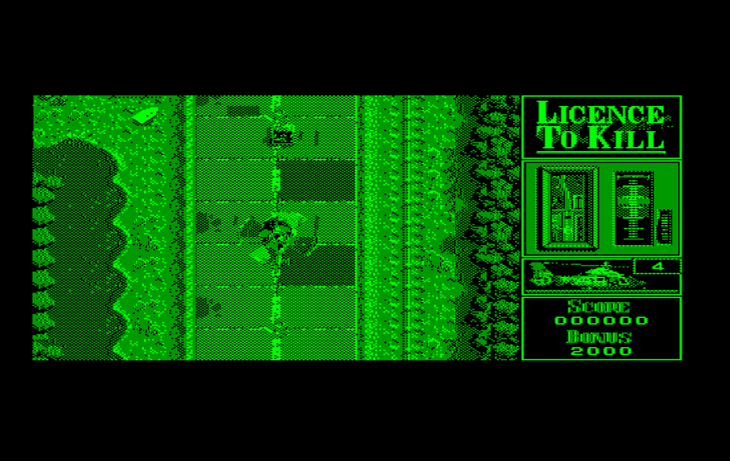 007: Licence to Kill IBM PC/Compatibles Screenshot: Bond enters the scene...