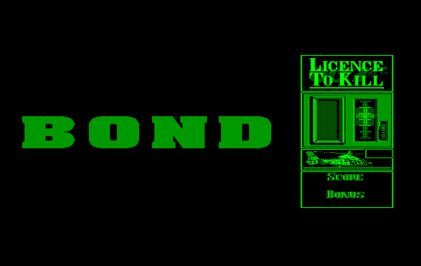 007: Licence to Kill IBM PC/Compatibles Screenshot: Game start.