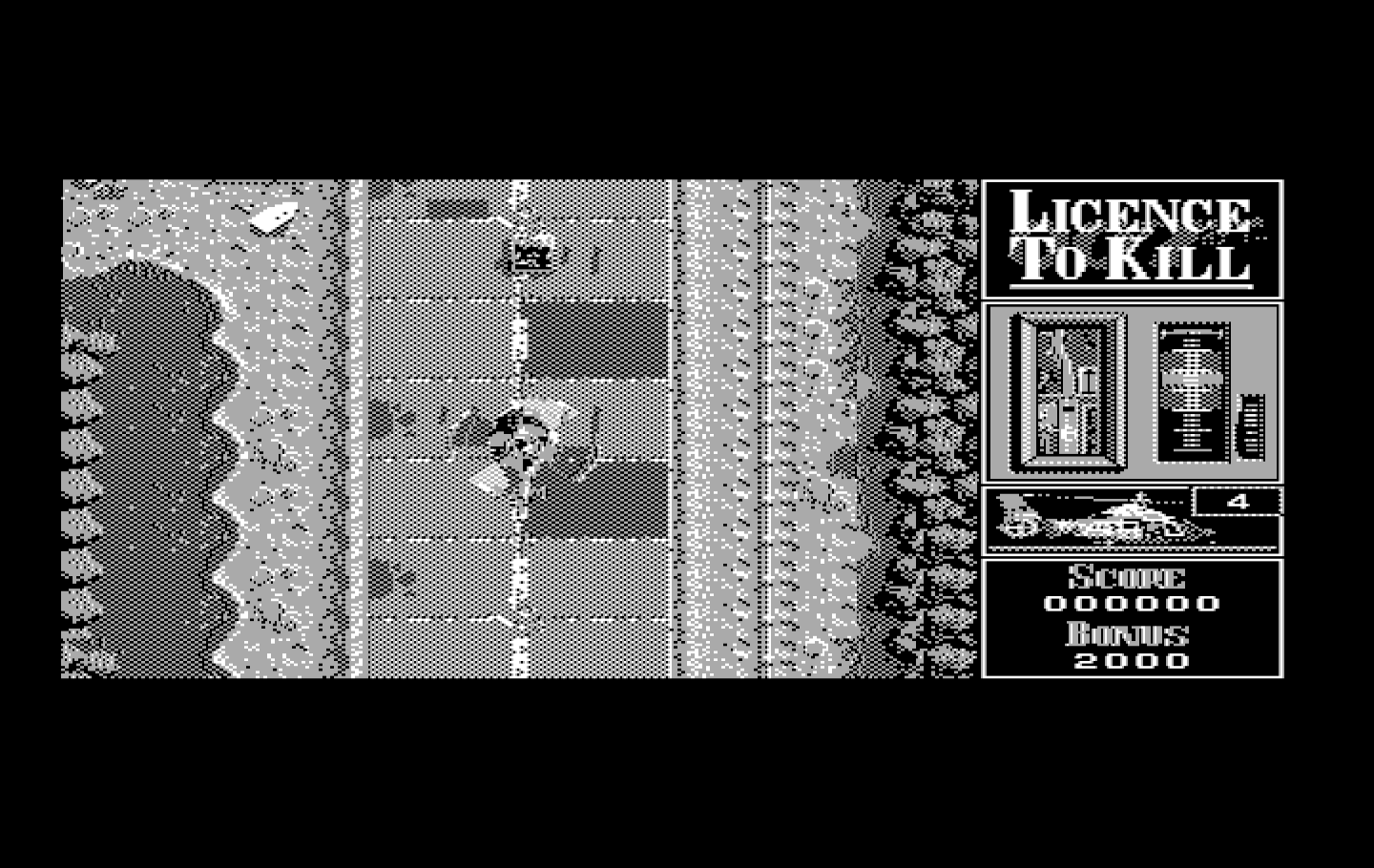 007: Licence to Kill IBM PC/Compatibles Screenshot: Bond enters the scene...