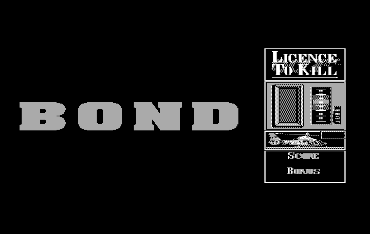 007: Licence to Kill IBM PC/Compatibles Screenshot: Game start.