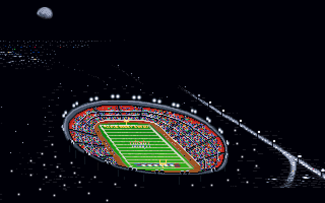 ABC Monday Night Football IBM PC/Compatibles Screenshot: The stadium.