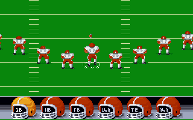 ABC Monday Night Football IBM PC/Compatibles Screenshot: Here's the kickoff.