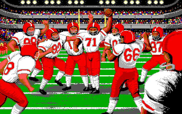 ABC Monday Night Football IBM PC/Compatibles Screenshot: The winning team.