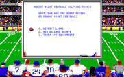 ABC Monday Night Football for IBM PC/Compatibles - Halftime trivia game.
