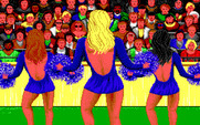 ABC Monday Night Football for IBM PC/Compatibles - Cheerleaders entertain the crowd.