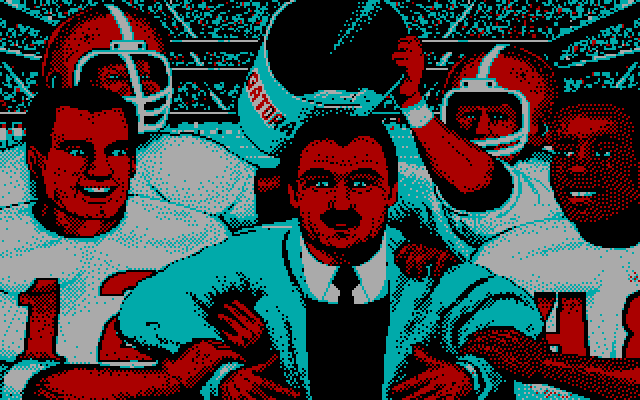 ABC Monday Night Football IBM PC/Compatibles Screenshot: The winning team's coach.