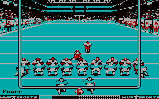 ABC Monday Night Football IBM PC/Compatibles Screenshot: Attempting a field goal.