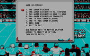 ABC Monday Night Football for IBM PC/Compatibles - The main menu.